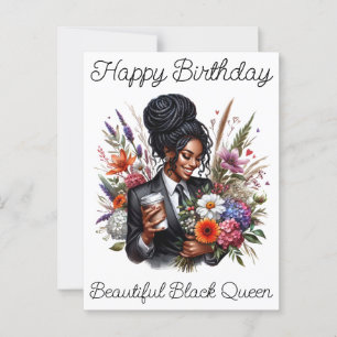 Black Girl Magic Geburtstag Schwester Melanin Frau Postkarte