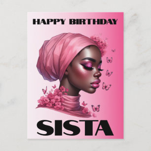 Black Girl Magic Geburtstag Schwester Melanin Frau Postkarte