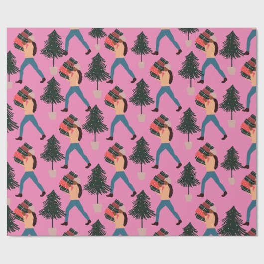 Black Girl Magic Holiday Geschenkpapier (Flach)