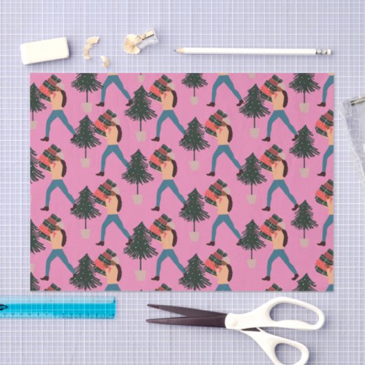 Black Girl Magic Holiday Wrapping Paper Seidenpapier (Handwerk)