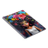 Black girl magic melanin brown skin girls flowers notizblock (Rechte Seite)