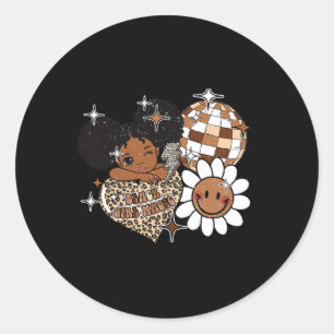Black Girl Magic Melanin Geschichte Giro Giro Puff Runder Aufkleber