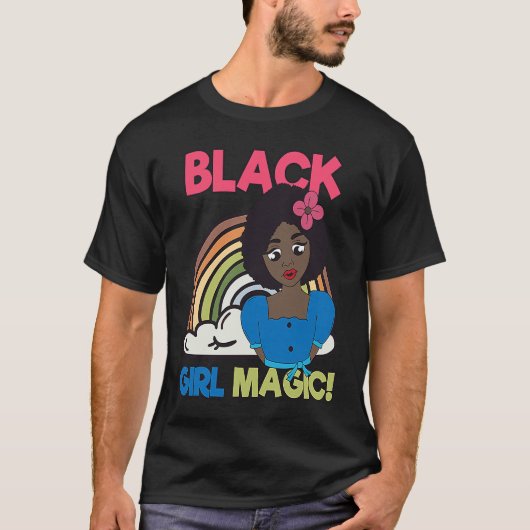 Black Girl Magic Melanin Pride African Afro Queen  T-Shirt (Vorderseite)