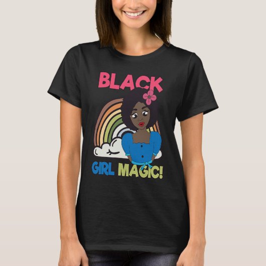 Black Girl Magic Melanin Pride African Afro Queen  T-Shirt (Vorderseite)