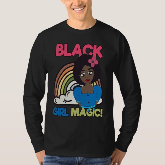 Black Girl Magic Melanin Pride African Afro Queen  T-Shirt (Vorderseite)