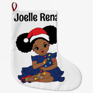 Black Girl Magic Melanin Weihnachten Braun Liebe Großer Weihnachtsstrumpf