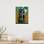 Black Girl Magic – Mixed Media Silhouette Mode  Poster (Küche)