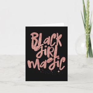 Black Girl Magic Pink Stars Afro Black Queen Melan Karte