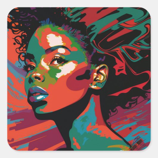 'Black Girl Magic' Pop Art Stickers (Vorderseite)