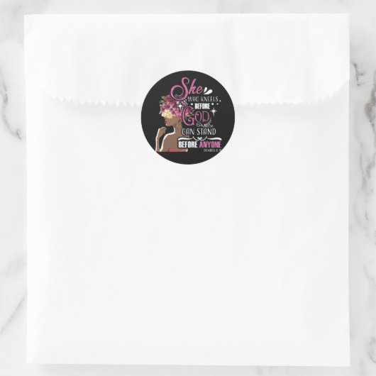Black Girl Magic Runder Aufkleber (Tasche)