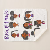 Black Girl Magic Sherpa Blanka Sherpadecke (Vorderseite (Horizontal))
