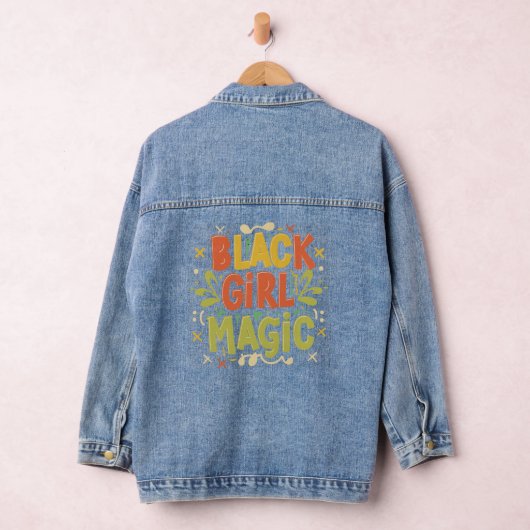 Black Girl Magic: Stärke, Schönheit und Exzellenz Jeansjacke (Hangar)
