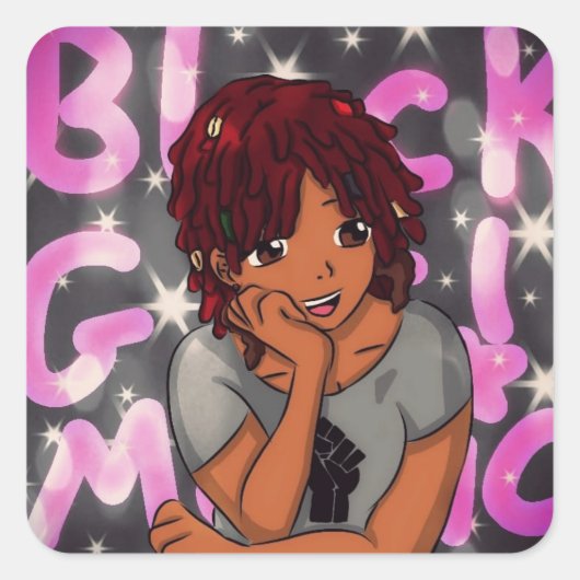 Black Girl Magic Sticker (Vorderseite)
