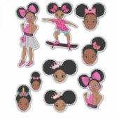 Black Girl Magic Sticker Decals Fun Girls Melanin (Vorderseite)
