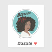 Black Girl Magic Sticker große Afro schöne Frau (Blatt)