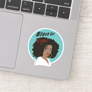 Black Girl Magic Sticker große Afro schöne Frau