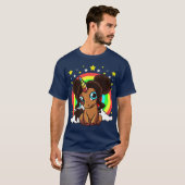 Black Girl Magic Unicorn Afro Puffs Brown Skin T-Shirt (Vorne ganz)