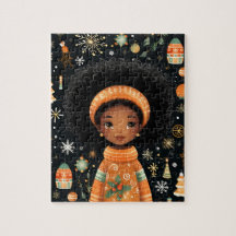 Black Girl Magic Weihnachtspuzzle für Kinder