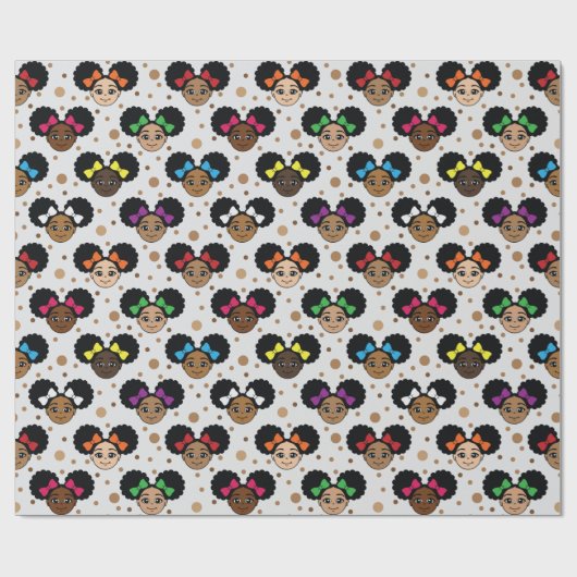 Black Girl Magic Wrapping Paper Geschenkpapier (Flach)