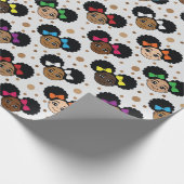 Black Girl Magic Wrapping Paper Geschenkpapier (Ecke)