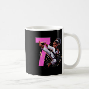 Black Girl Martial Arts Party Taekwon zum 7. Gebur Kaffeetasse