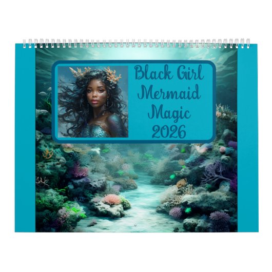 Black Girl Mermaid Magic 2026 Kalender (Titelbild)