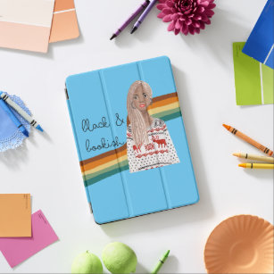 Black Girl mit Blonde Braids Book Lover Button iPad Air Hülle