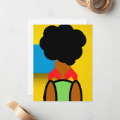 Black Girl-Mitteilungskarten Mitteilungskarte (Vorderseite/Rückseite Beispiel)