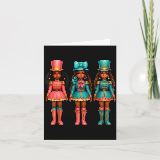 Black Girl Nutcracker Christmas Nk Nutcracker Xmas Karte (Vorderseite)
