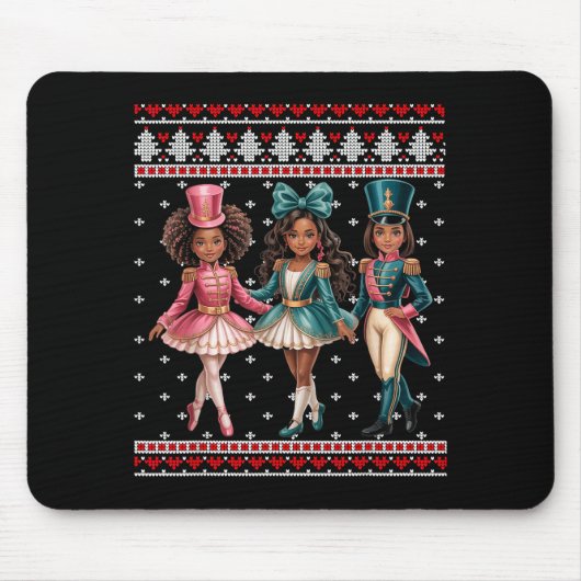 Black Girl Nutcracker Western Nutcracker Bow Ugly Mousepad (Vorne)