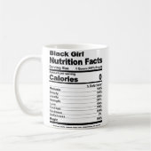 Black Girl Nutritional Facts Black Girl Nutrition Kaffeetasse (Links)