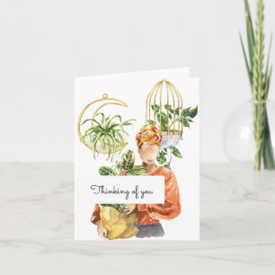 Black Girl Pflanze Lover denken über dich Karte