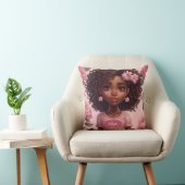 Black Girl Pillow Personalisiert Kissen (Stuhl )