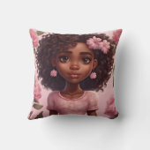 Black Girl Pillow Personalisiert Kissen (Rückseite)