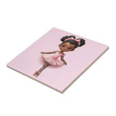 Black Girl Pink Ballerina Ballerina Ballett Fliese (Seite)