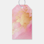 Black Girl Pink Glam Gold Eyelashes Geschenkanhänger (Rückseite)