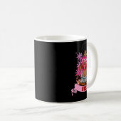 Black Girl Pink Krieger Brustkrebs Bewusstsein Bo Kaffeetasse (VorderseiteRechts)