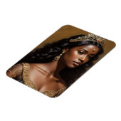 Black Girl Queen trägt Goldkrone Magnet (Linke Seite)