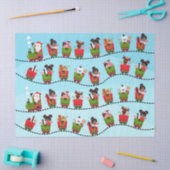 Black Girl Riding Weihnachtszug Seidenpapier (Basteln)