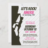 Black Girl Rock Klettern Geburtstag Einladung (Vorderseite)