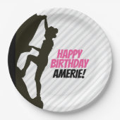 Black Girl Rock Klettern Pappteller (Vorderseite)