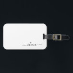 Black Girl Script Monogram Name Modern Gepäckanhänger<br><div class="desc">Black Monogram Add your own Name Script Gepäcktasche Tag Der Taschentag macht den perfekten 16 Geburtstag,  Hochzeit,  Brautparty,  Babydusche oder Junggeselinnen-Abschied Geschenk für jemanden,  der sein Zimmer stilvoll dekoriert.</div>