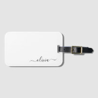 Black Girl Script Monogram Name Modern