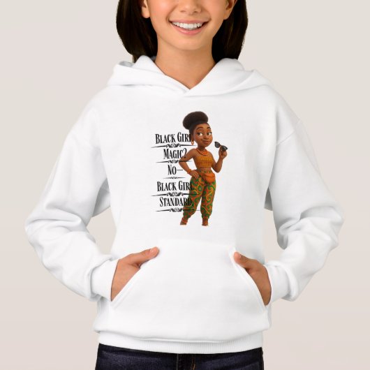 Black Girl Standard,Afro Modern,Pixarstyle 3d Hoodie (Vorderseite)