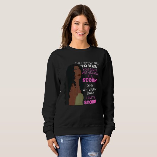 Black Girl Storm Melanin Women Girls Afro American Sweatshirt (Vorne ganz)