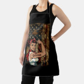 Black Girl Veteran Strong Female American Schürze (InSitu)