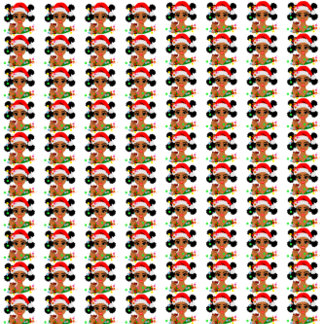 Black Girl Weihnachtswrapping Paper Geschenkpapier