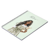 Black Girl with Brown Lamb Notizblock (Linke Seite)