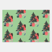 Black Girl Wrapping Paper Flat Sheet Set 3 Geschenkpapier Set (Vorderseite 3)
