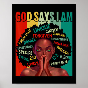 Black Girls Gott sagt, ich bin schwarze Geschichte Poster